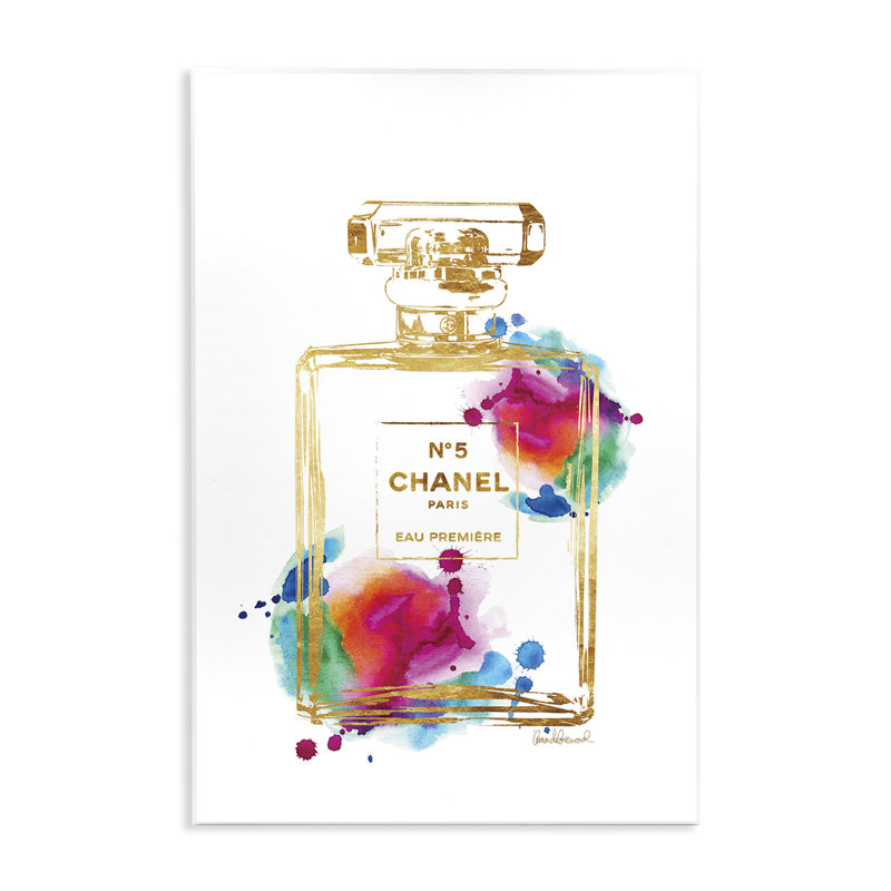 Fashion Perfume Gold Rainbow - publicité imprimée, H 19 po x l 13 po