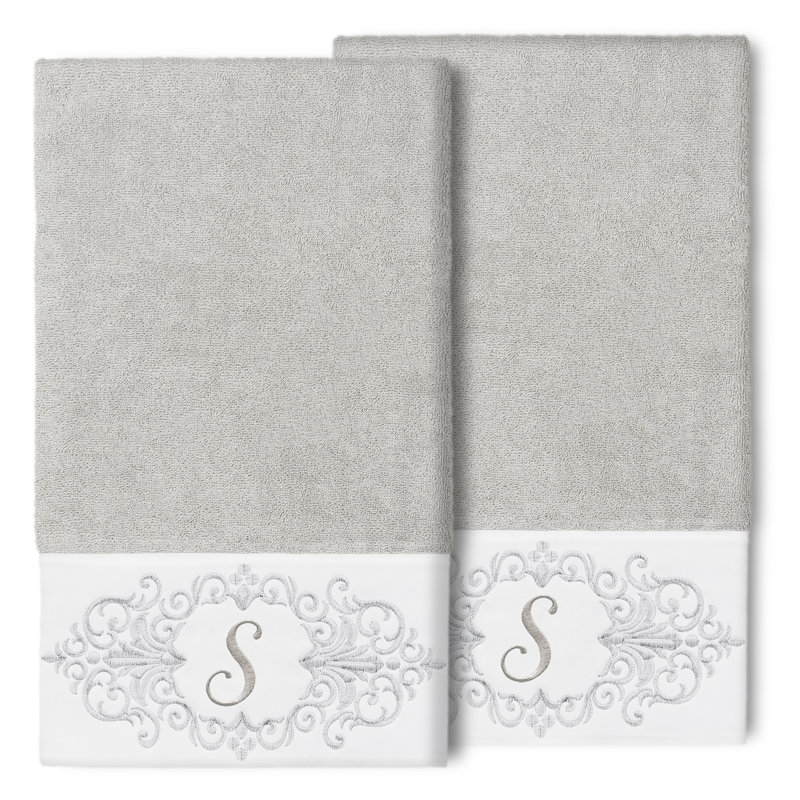 Monica Midweight Bath Towel, Light Gray, S