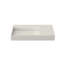Lavabo de salle de bain à surface solide pour salle de bain, s'adaptant à différents espaces de salle de bain, résine de pierre de haute qualité, modes d'installation flexibles, style intemporel en surface de résine, finition blanc mat,