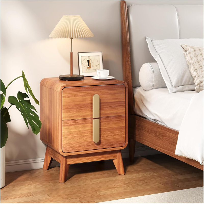 Curved Corner Bedside Table