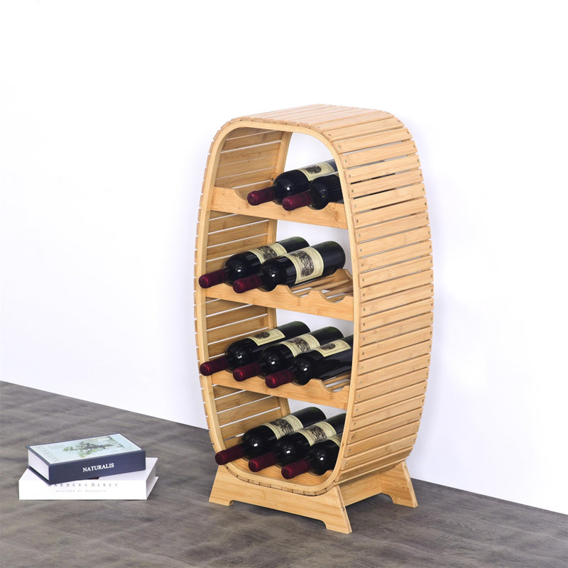Open Shelving Wine Bottle Rack Brown