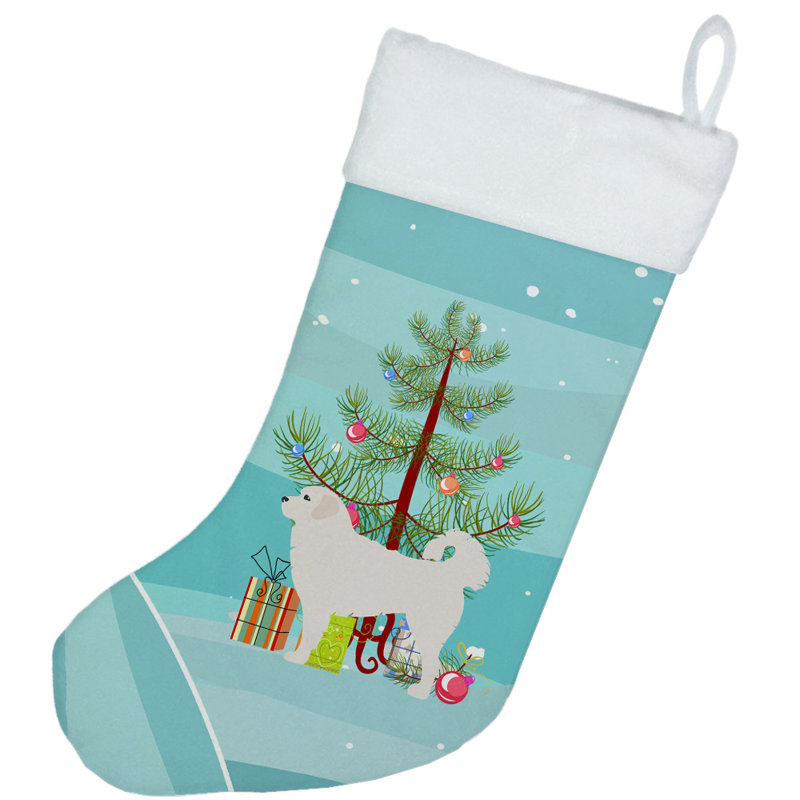 Chaussette de noël joyeux de noël, Berger polonais Tatra