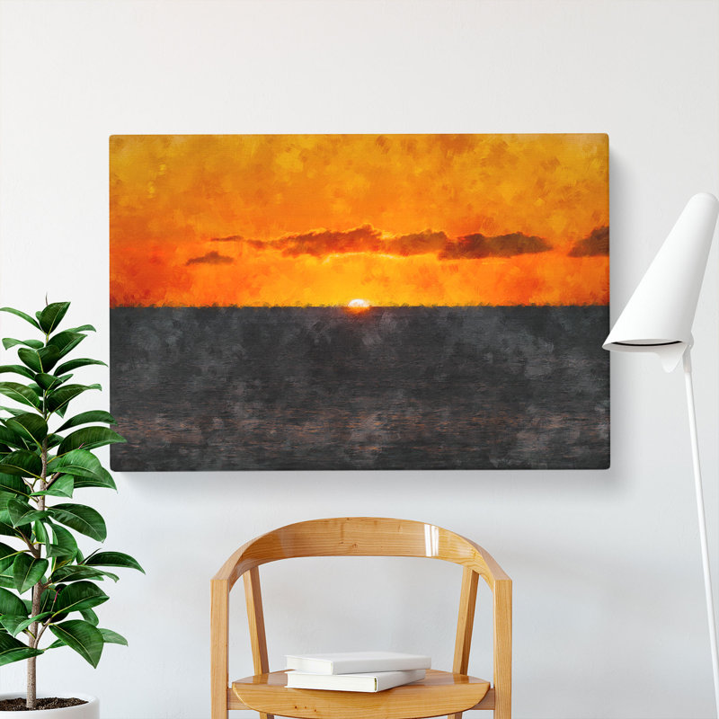 Goodbye to the Sun - Wall Art, 35cm H x 50cm W x 3cm D, Wrapped Canvas