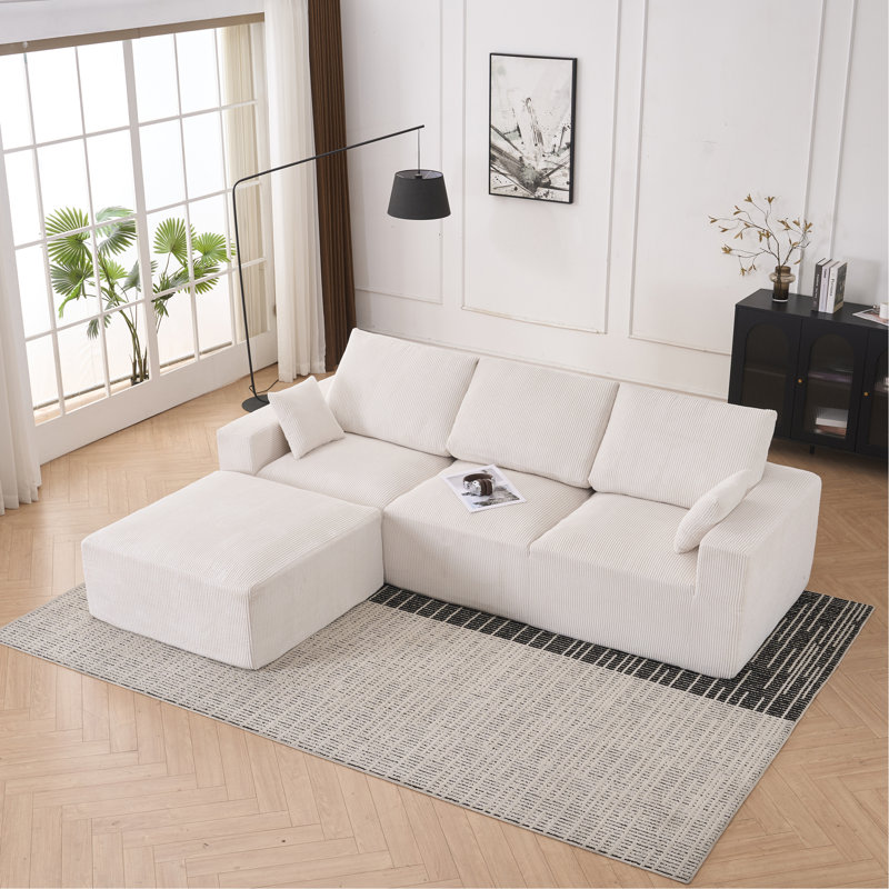 Canapé modulaire Boneless, Beige / Blanc