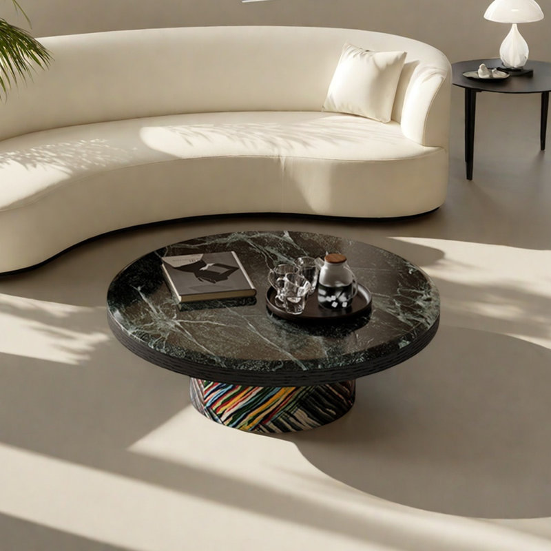 Table basse en marbre, Vert