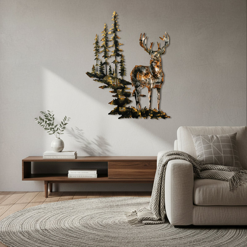 Handmade Metal Deer Wall Decor