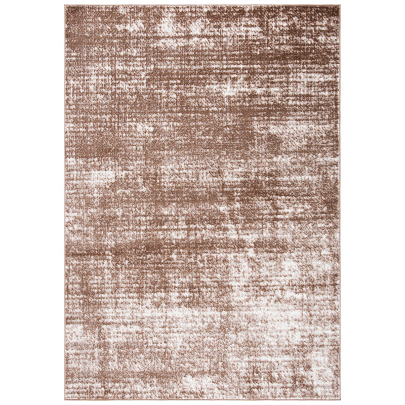 Tapis brun / ivoire Harriman, Rectangulaire 4 pi 5 po x 6 pi 5 po