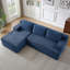 Canapé modulaire en L avec siège profond, sans assemblage requis, canapé modulaire pour salon, chambre à coucher, appartement, bleu-1802906107-1802906111