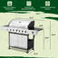 Barbecue au propane liquide à 6 brûleurs avec armoire