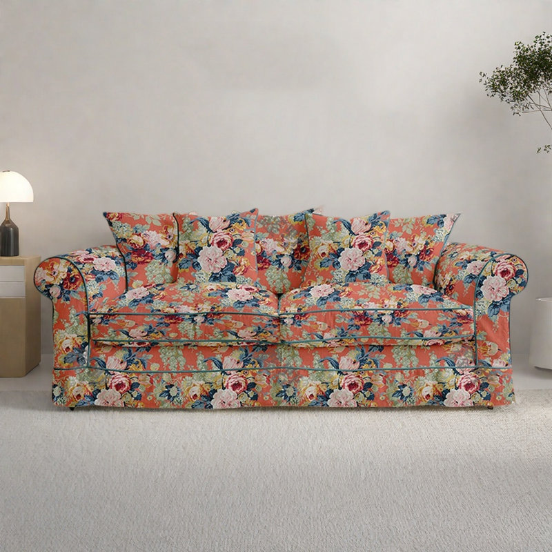 Creative Retro Sofa, Orange/Blue