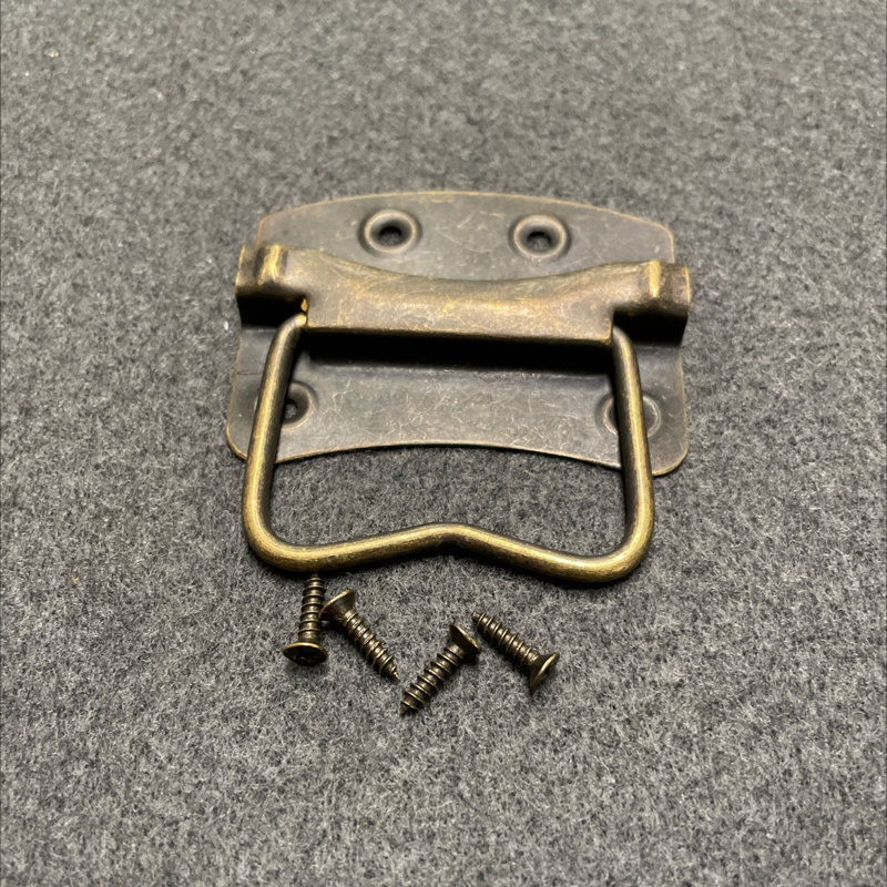 (Paquet de 5) Poignée en laiton antique 1-1 / 2 po x 2-1 / 8 po