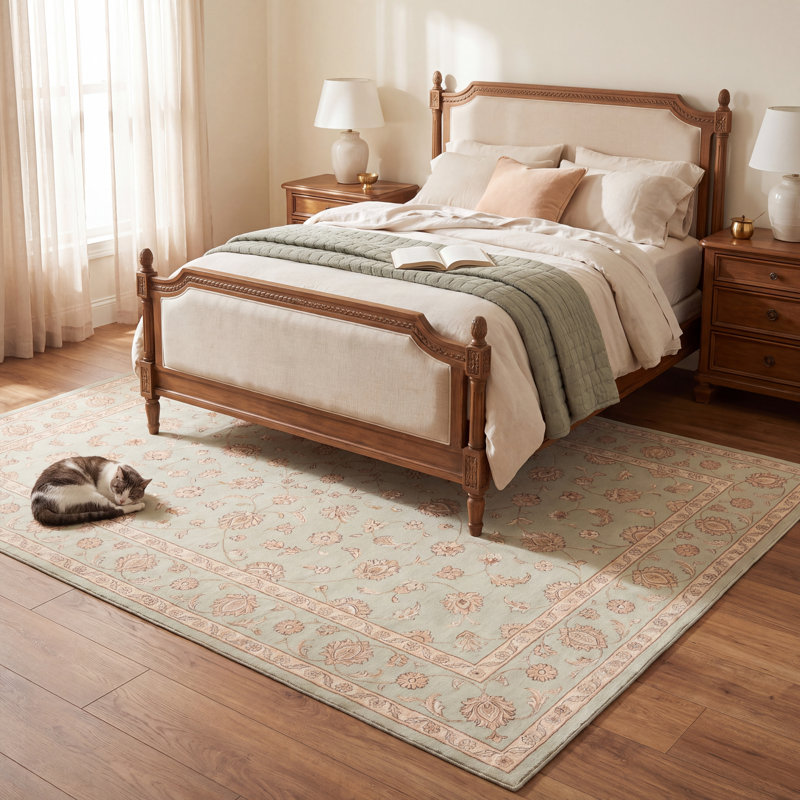 Tapis Spikenard traditionnel à motif floral intégral or ivoire beige rose antidérapant à poils courts, adapté à une utilisation intérieure et extérieure, idéal pour les animaux domestiques, salon, chambre, salle à manger, entrée, couloir, bureau, lavable
