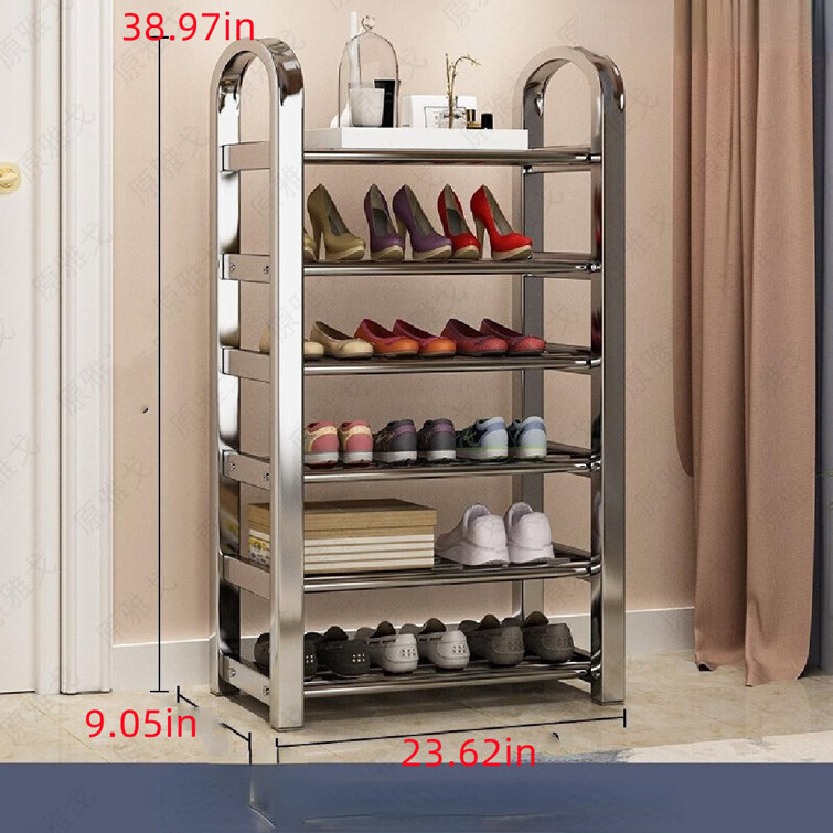 18 Pair Wall Mounted Shoe Rack Rebrilliant Finish: Dark Brown