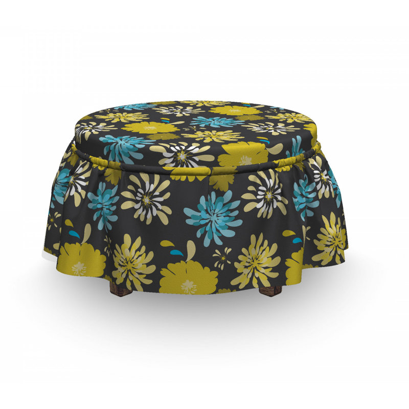 Housse pour repose-pieds jasmine pivoine