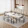 Edora 62.99'' to 94.48" Extendable Rectangular Sintered Stone Dining Table for 8-10