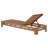 Ungar Modern Coastal Acacia Wood Outdoor Chaise Lounge with Handwoven Rope Accents & Adjustable Backrest-124192024