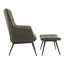 Jessamine Upholstered Plain Weave / Muslin With Footstool Armchair-213325513