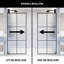 Ventana 34" W x 74" H Fixed Framed Shower Screen with 3/8" Glass-99084419