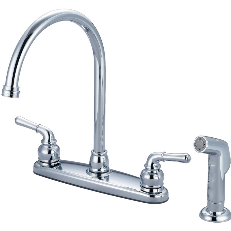 Olympia Faucets Kitchen Faucet with Side Spray, Chrome