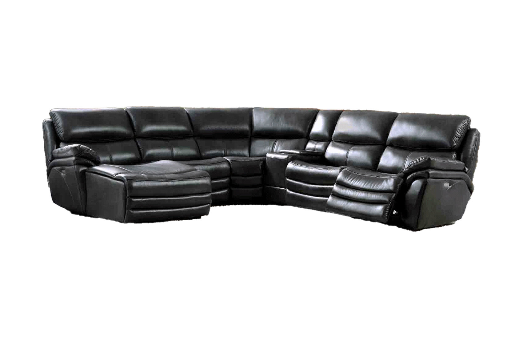 Furniture Superstores Leather Power Reclining Sectional Wayfair   Leather Power Reclining Sectional 