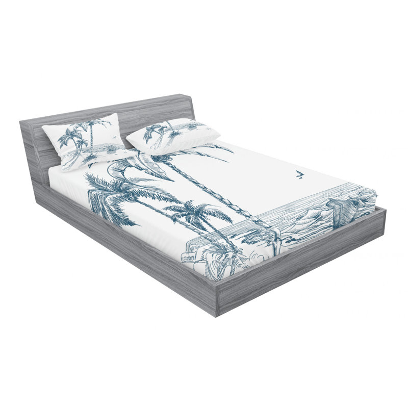 Microfiber Sheet Set, Queen Sheet Set with Fitted Sheet