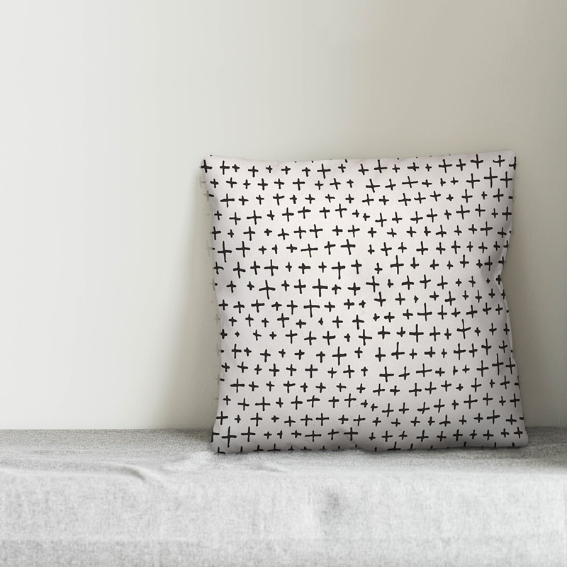  Plus Throw Pillow, Black, 18" x 18"