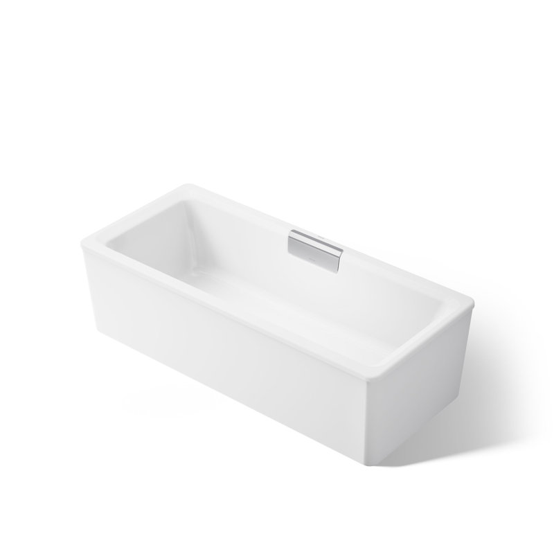 Volute 63 In. X 28-3/8 In. Freestanding Bath With Shroud