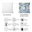 Fleurs blanches et orange sur fond bleu clair - Coussin décoratif à motif-142492014