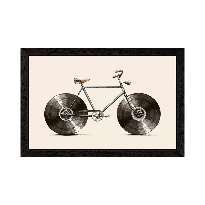 Velophone 1 Piece Painting on Canvas, 101.6 cm H x 66.04 cm W, Black Floater Framed