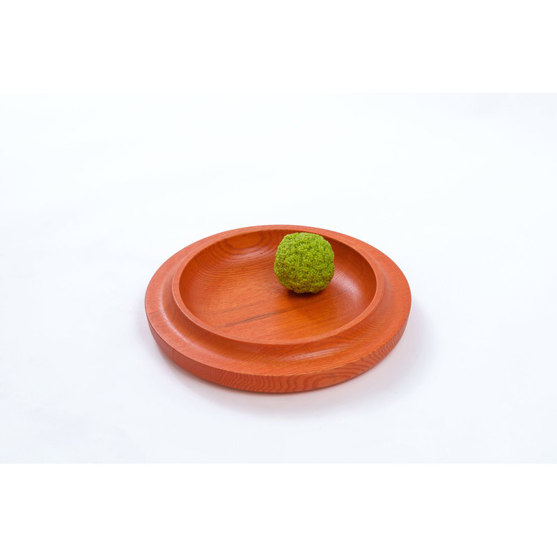 Waan Wood Fruit Bowl, Yellow, 4.25" H x 28.5" W x 28.5" D