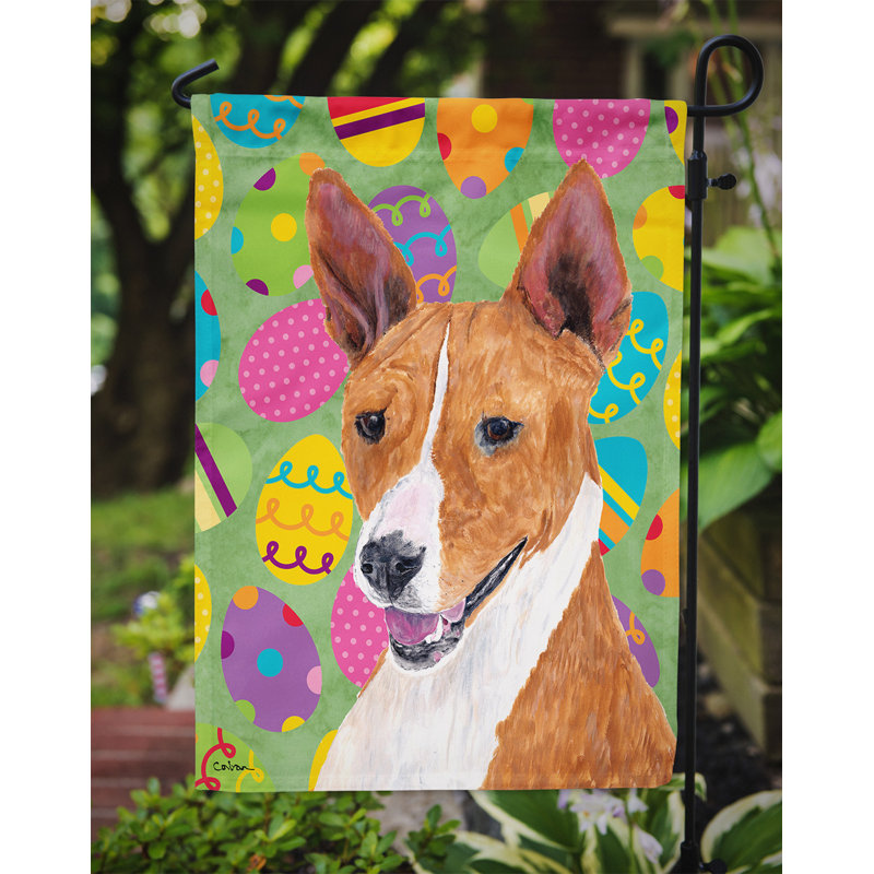 Drapeau de jardin Atara, Basenji (beige et blanc)
