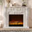 French carved electronic simulation flame decoration fireplace-1045994397