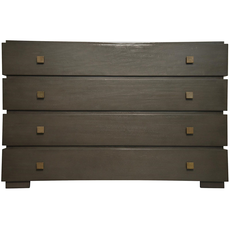 Hofman Solid Mahogany 4-Drawer Dresser in Rich Brown