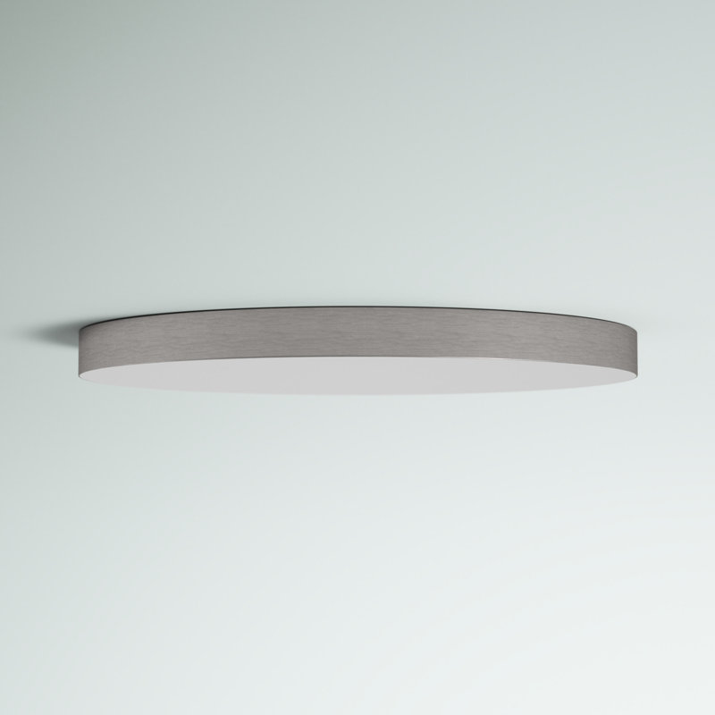 Plafonnier encastré à DEL 1 lumière Warrenton, Nickel satiné