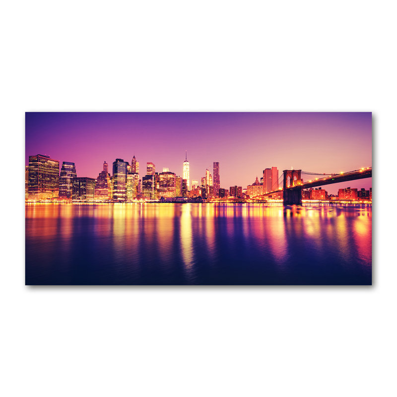 Manhattan New York - Wrapped Canvas Print