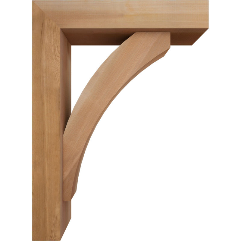 Thorton Block Bracket with Offset Brace, 30 x 22, 5 1/2"W Western Red Cedar (Smooth)