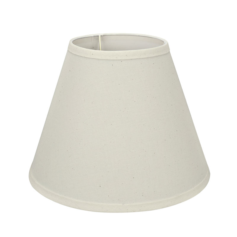 10" Linen Empire Lamp Shade, 9" H x 12" W x 6" D, Off White