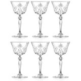 Coupette Cocktail Glasses - Coupe Martini Glass - Set of 6 - Stemmed Drinkware - European Glassware - by Barski