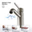 Robinet de lavabo de salle de bain à poignée simple avec bonde escamotable-115715132
