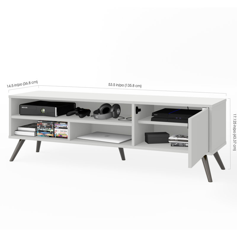 Meuble télé pour téléviseur de 60 po ou moins Raynham, Blanc