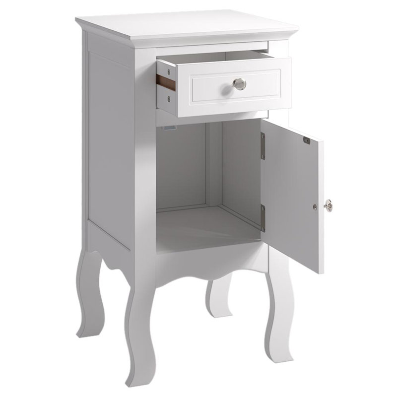 Bargersville 1 Drawer 33Cm W Bedside Table, White