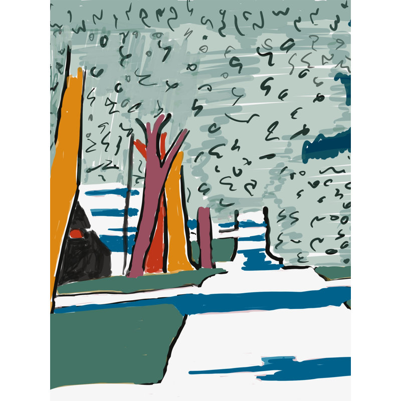 Westwood Sidewalk Print by Deborah Blum, Black Framed Paper, 20" H x 16" W