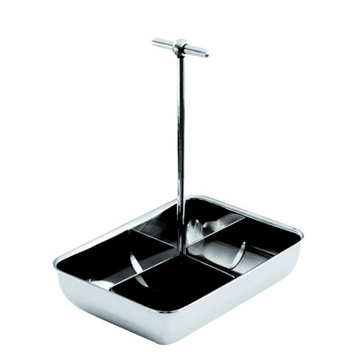 Porte-sachets de sucre 4 compartiments H: 5 1/2 po, 5 7/8 po x 4 3/8 po
