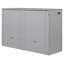 Grand lit gris avec tiroir et douilles / espace discrets-1489417424-1489417437
