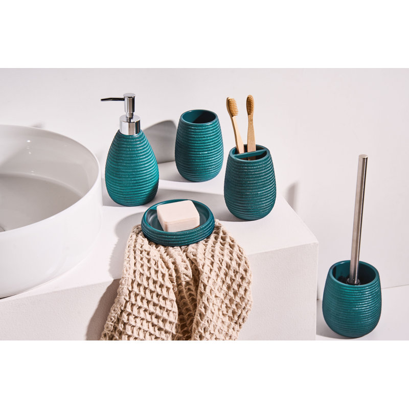 Bathroom Accessory Set, Teal