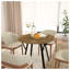 35.43" Round Dining Table, Rustic Brown MDF Kitchen Table for Small Spaces
