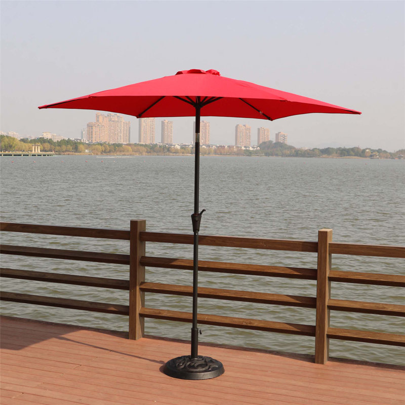 Parasol Cattima 106,3 avec contrepoids inclus, Rouge