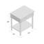 Table de chevet avec tiroir et tablette Beckett-53309532