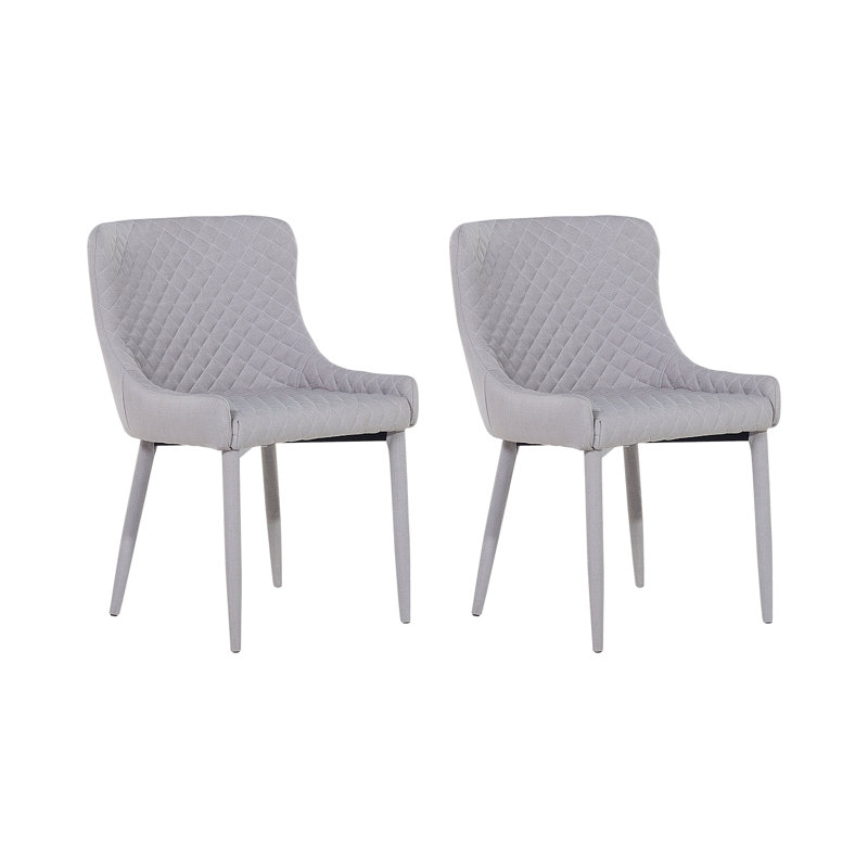 Craighead 41cm H Upholstered Side Chair in Grey, Grey