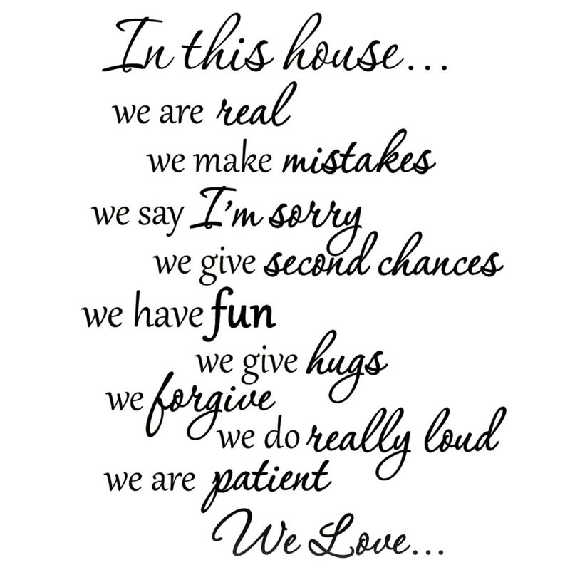 Text & Numbers Non-Wall Damaging Wall Decal